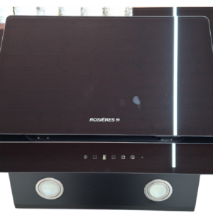 CAPPA A PARETE DECORATIVA INDIPENDENTE ROSIERES DA 90 CM IN VETRO NERO