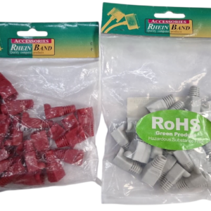 SACCHETTO COPRICONNETTORI (RJ45) CONFEZIONE DA 25 PEZZI COLORE ROSSO O GRIGIO
