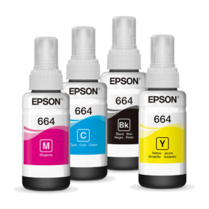 INCHIOSTRO FLACONE EPSON ECO TANK (T664) ORIGINALE COLORI VARI