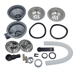 KIT TAPPO PILETTA LAVANDINO CUCINA COMPLETO DI TUBO E GUARNIZIONI UNIVERSALE