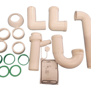 KIT SIFONE PER LAVELLI 1 VIA (S1000) STANDARD COLORE BIANCO SALVA SPAZIO
