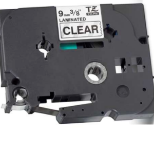 NASTRO LAMINATO PER ETICHETTATRICI BROTHER (TZ-121) 9 MM NERO SU TRASPARENTE